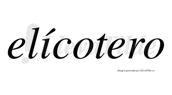 Elícotero  lleva tilde con vocal tónica en la «i»
