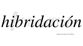 Hibridación  lleva tilde con vocal tónica en la «o»