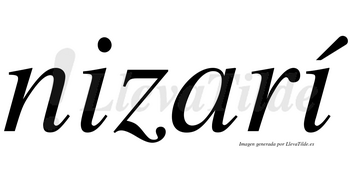 Nizarí  lleva tilde con vocal tónica en la segunda «i»