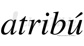 Atribú  lleva tilde con vocal tónica en la «u»