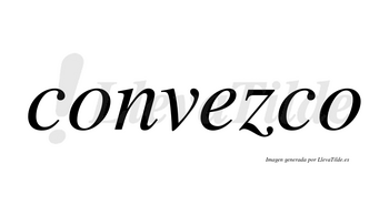 Convezco no lleva tilde con vocal tónica en la «e»