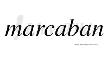 Marcaban no lleva tilde con vocal tónica en la segunda «a»