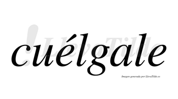 Cuélgale  lleva tilde con vocal tónica en la primera «e»