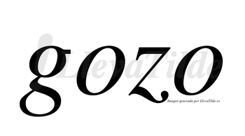 Gozo no lleva tilde con vocal tónica en la primera «o»