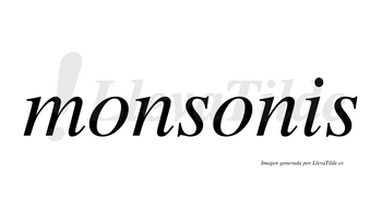 Monsonis  no lleva tilde con vocal tónica en la segunda «o»