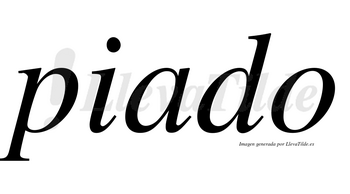 Piado no lleva tilde con vocal tónica en la «a»