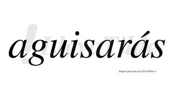 Aguisarás  lleva tilde con vocal tónica en la tercera «a»