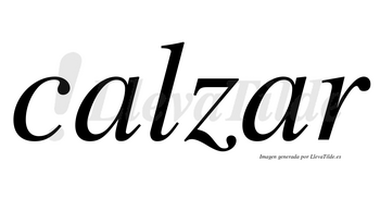 Calzar no lleva tilde con vocal tónica en la segunda «a»