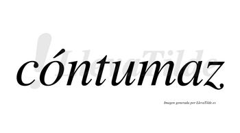 Cóntumaz  lleva tilde con vocal tónica en la «o»