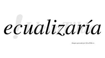 Ecualizaría  lleva tilde con vocal tónica en la segunda «i»
