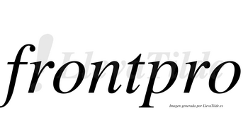 Frontpro  no lleva tilde con vocal tónica en la primera «o»
