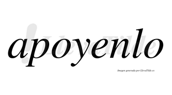 Apoyenlo  no lleva tilde con vocal tónica en la «e»