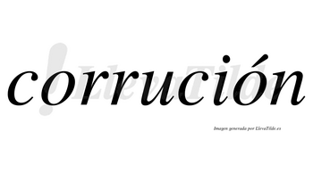 Corrución lleva tilde con vocal tónica en la segunda «o»