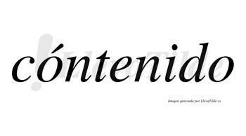 Cóntenido lleva tilde con vocal tónica en la primera «o»