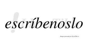 Escríbenoslo lleva tilde con vocal tónica en la «i»