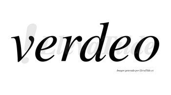 Verdeo  no lleva tilde con vocal tónica en la segunda «e»