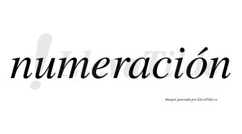 Numeración  lleva tilde con vocal tónica en la «o»