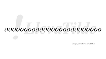 Ooooooooooooooooooooooooo no lleva tilde con vocal tónica en esa «o»