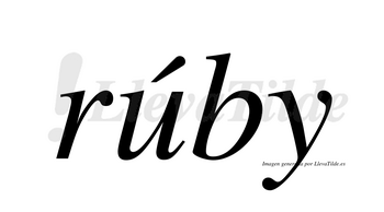 Rúby  lleva tilde con vocal tónica en la «u»