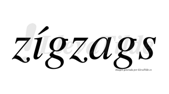 Zígzags lleva tilde con vocal tónica en la «i»