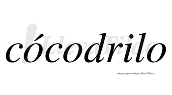 Cócodrilo  lleva tilde con vocal tónica en la primera «o»
