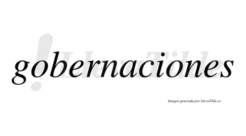 Gobernaciones no lleva tilde con vocal tónica en la segunda «o»