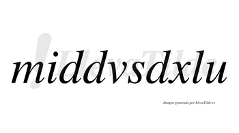 Middvsdxlu  no lleva tilde con vocal tónica en la «i»