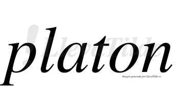Platon  no lleva tilde con vocal tónica en la «a»