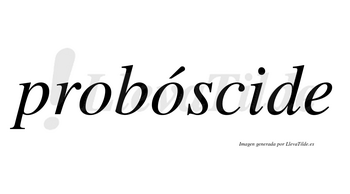 Probóscide  lleva tilde con vocal tónica en la segunda «o»