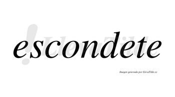 Escondete no lleva tilde con vocal tónica en la segunda «e»