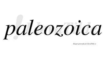 Paleozoica  no lleva tilde con vocal tónica en la segunda «o»