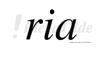Ria no lleva tilde con vocal tónica en la «a»
