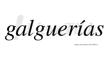 Galguerías lleva tilde con vocal tónica en la «i»