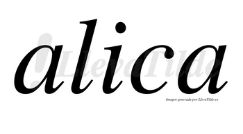 Alica no lleva tilde con vocal tónica en la «i»