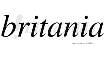 Britania no lleva tilde con vocal tónica en la primera «a»