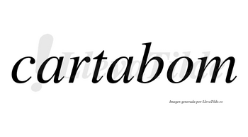 Cartabom no lleva tilde con vocal tónica en la «o»