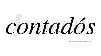 Contadós lleva tilde con vocal tónica en la segunda «o»