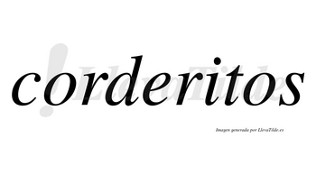 Corderitos no lleva tilde con vocal tónica en la «i»