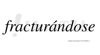 Fracturándose lleva tilde con vocal tónica en la segunda «a»
