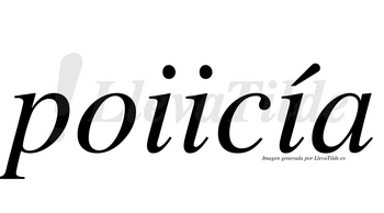 Poiicía lleva tilde con vocal tónica en la tercera «i»