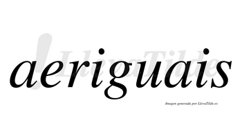 Aeriguais  no lleva tilde con vocal tónica en la primera «i»
