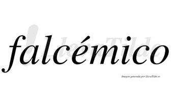 Falcémico  lleva tilde con vocal tónica en la «e»