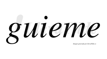 Guieme no lleva tilde con vocal tónica en la primera «e»
