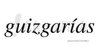 Guizgarías  lleva tilde con vocal tónica en la segunda «i»
