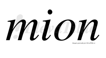 Mion no lleva tilde con vocal tónica en la «o»