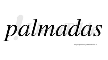 Palmadas no lleva tilde con vocal tónica en la segunda «a»