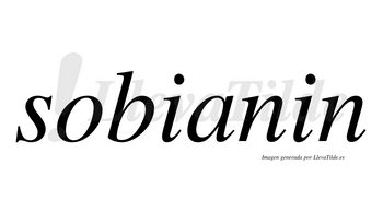 Sobianin no lleva tilde con vocal tónica en la «a»