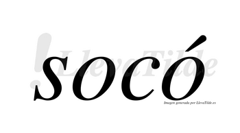 Socó  lleva tilde con vocal tónica en la segunda «o»