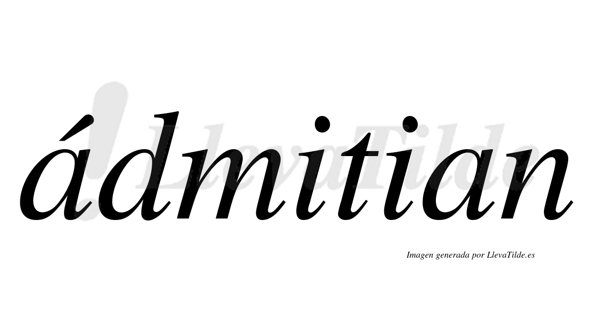 Dmitian ¿Lleva tilde ádmitian? | LlevaTilde.es