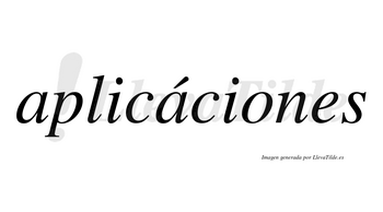Aplicáciones lleva tilde con vocal tónica en la segunda «a»